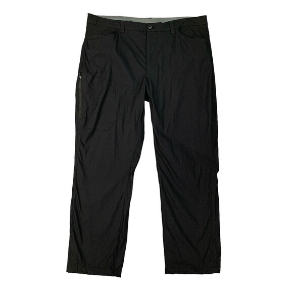 Eddie Bauer Pants Mens 40 Black Nylon Fleece Lined Tech Cold Weather Hiking - Picture 1 of 15